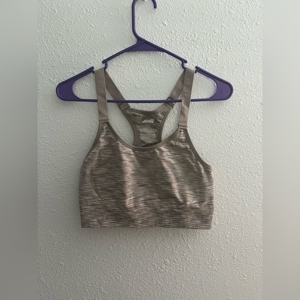 Avia Tan Sports Bra Moisture-Wicking Performance